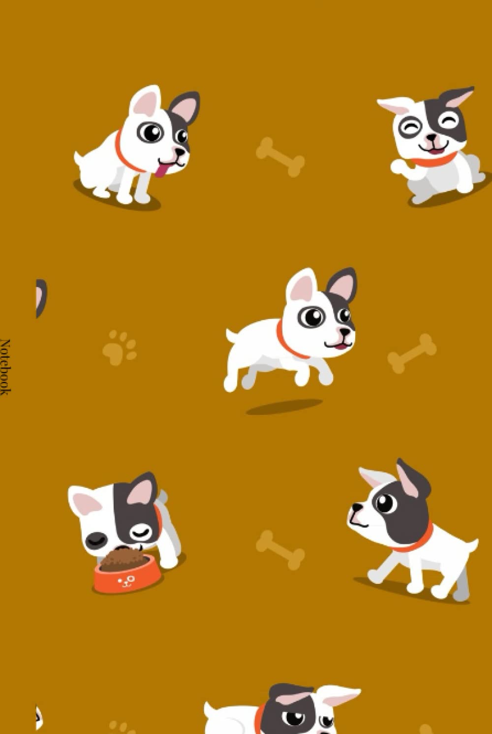 French Bulldog Hardback Notebook: French Bulldog Yellow blank lined journal notebook.