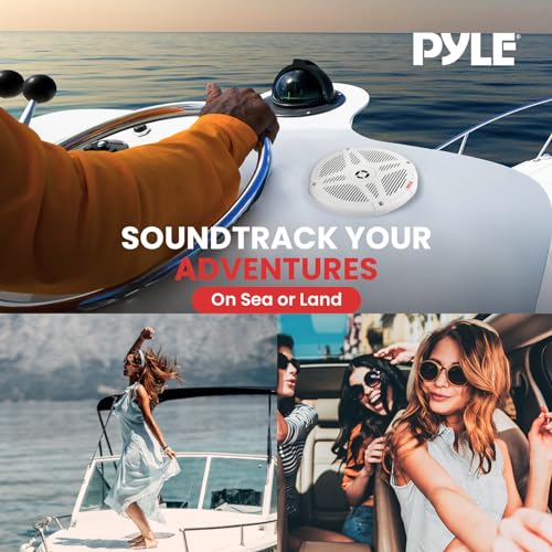 Image of Pyle 6.5 inch Bluetooth Marine Speakers | Waterproof Boat Speakers, 600W