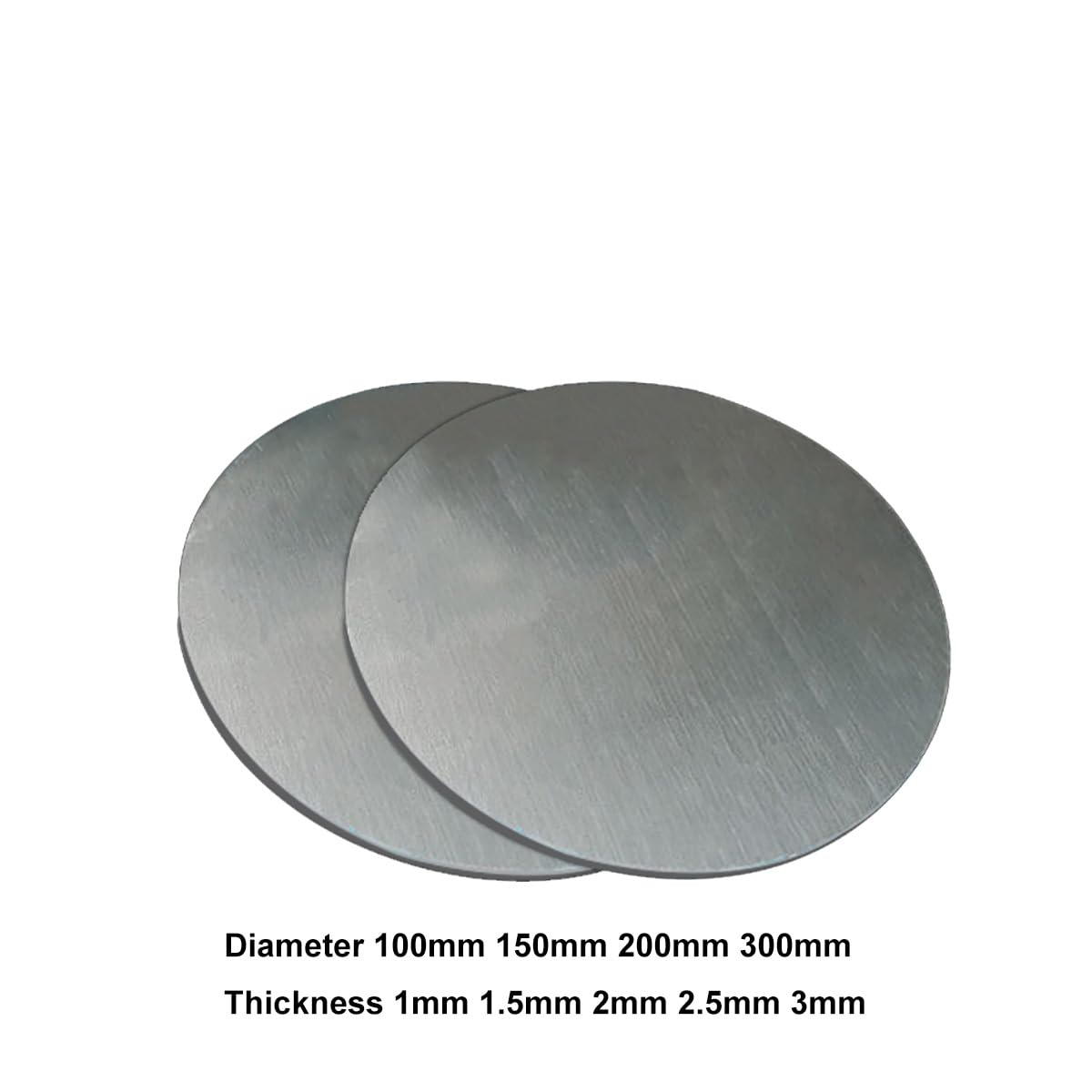 Okrągła tarcza ze stali nierdzewnej 304, średnica 1-3 mm, 100 mm, 150 mm, 200 mm, 300 mm, blat roboczy (200 mm x 2,5 mm)
