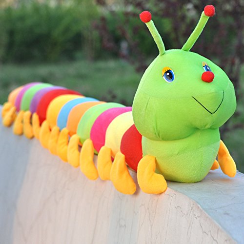 Kawaii Colorato Bruco Peluche Giocattolo Carino Realistico Caterpillar Cuscino Animali di Peluche Bambola per Bambini Natale Regalo di Compleanno 150 cm Bruco
