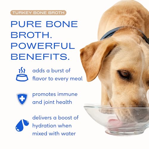 Image of Native Pet Bone Broth for Dogs and Cats - Turkey Bone Broth Powder Dog Food Toppers for Picky Eaters - Provides Extra Nutrition for Joint Strength, Immune Support & Heart Health - 96 Scoops