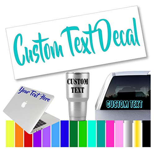 Design Your Own Custom Decal Text Name Sticker Compatible with Tumbler Cup, Laptop, RV, Cars, Trucks, Phones, Boats, Helmets, Bottles, Cars and Vehicles (Glitter Colors Available)