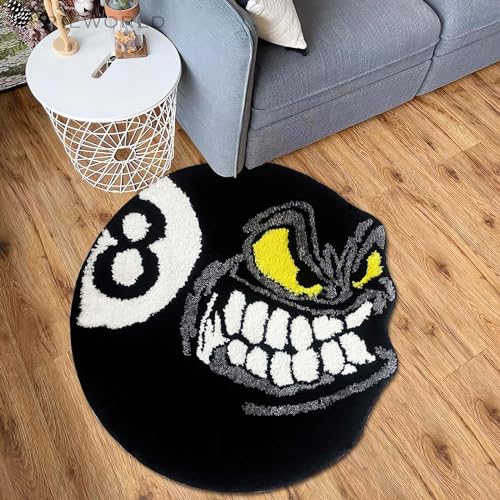 Tapete redondo Angry 8 Ball, 61 cm, suave y antideslizante miniatura 2