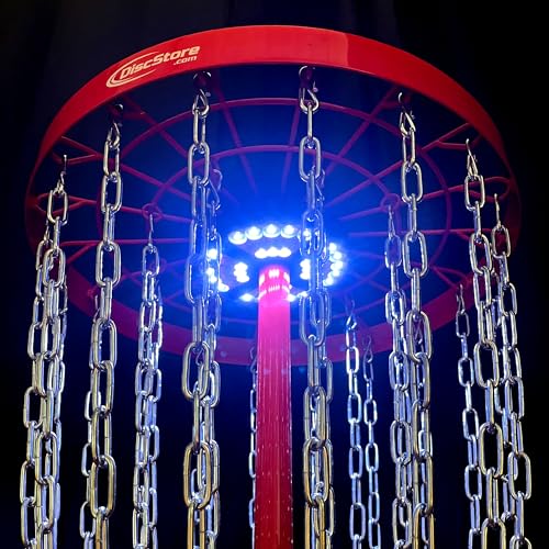 Disc Store Disc Golf Basket Light - Water-Resistant Disc Sports Golf Hole Lights with Stepless Dimming, White LED & Yellow Natural Lights, Up to 72-Hour Runtime