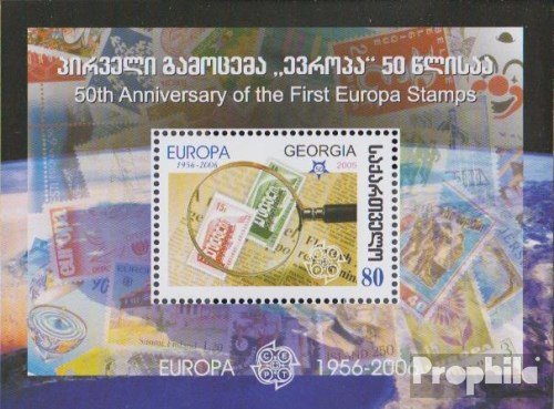 Prophila Collection georgia Block37 (complete.issue.) unmounted mint/never hinged ** MNH 2006 50 years Europe Trade (Stamps for collectors) Stamp on stamp
