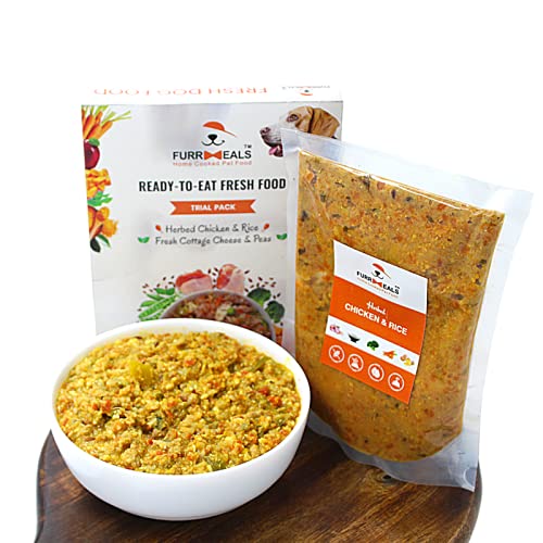 FurrMeals Wet Dog Food | Weekly Plan for Small Breed Adult Dog | Pack of 14 x 200gm | Herbed Chicken Rice + Fresh Cottage Cheese and Peas | All Breed | Preservative Free | Fresh Dog Food