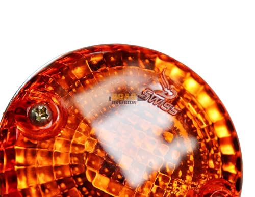 Image of Road Religion Genuine Front /Rear Swiss Indicator /Blinker Set for Bullet, Classic, Standrad, Electra (Pair Of 2, Original) - Orange Lens