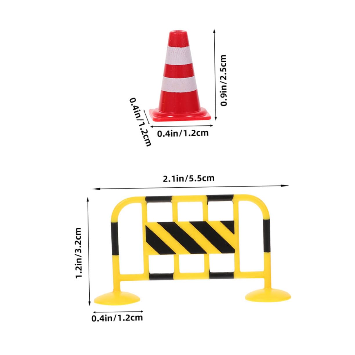 PRETYZOOM 1Set Mini Traffic Road Blocks Barricades for Educational Miniature Traffic Sign for Imaginative Play Traffic Knowledge Learning