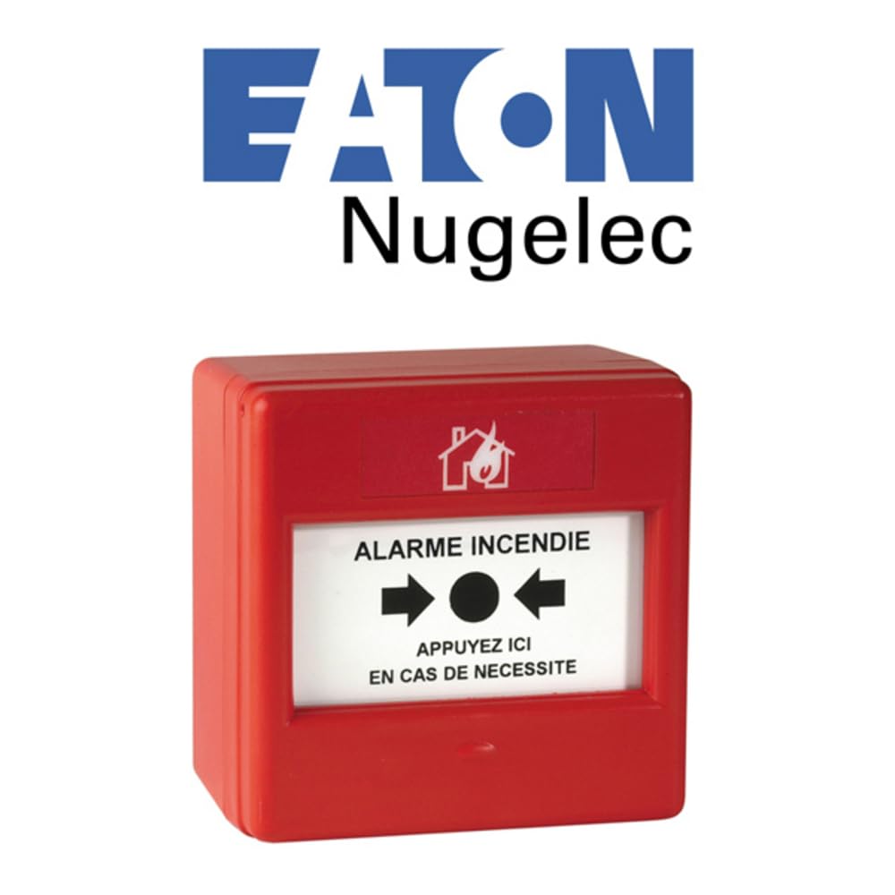 NUGELEC NUG30316 - Disparador Manual de Membrana sin indicador saliente, Color Rojo