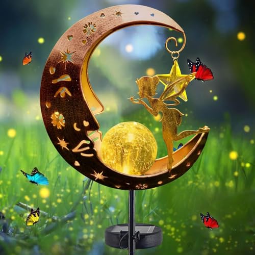 Mond Solarleuchten Garten Deko Terassendeko,Freien Solarlampe für...