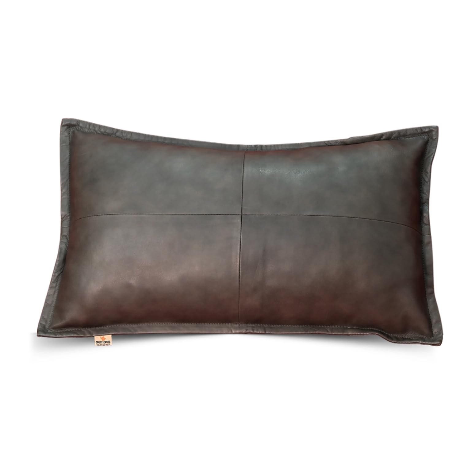 Funda de almohada 100% piel de cordero – Funda de cojín para sofá – Fundas decorativas para sala de estar o dormitorio, 14 x 22 pulgadas, caja gris envejecida, paquete de 1