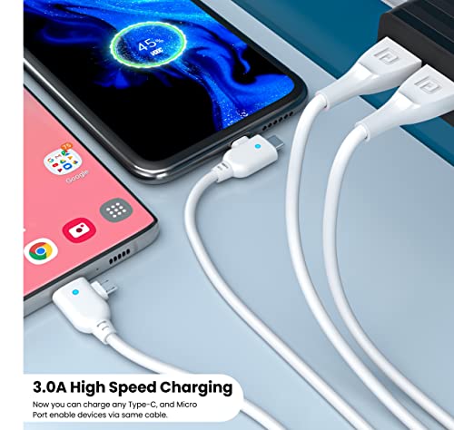 Image of Portronics Konnect Spydr 2 Multi-Functional Charging Cable (Type C + Micro USB) 3.0 A Output, PVC Material(White)