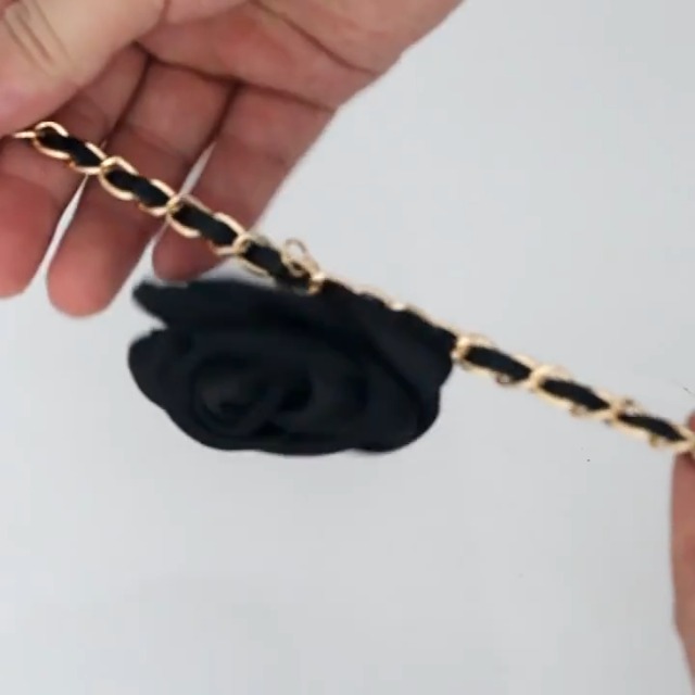 Camellia Flower Belt Metal Waist Belt Chain for Dress  display picture 1