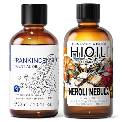 HIQILI 30ML Aceite Esencial de Incienso y 30ML Aceite de Fragancia Neroli