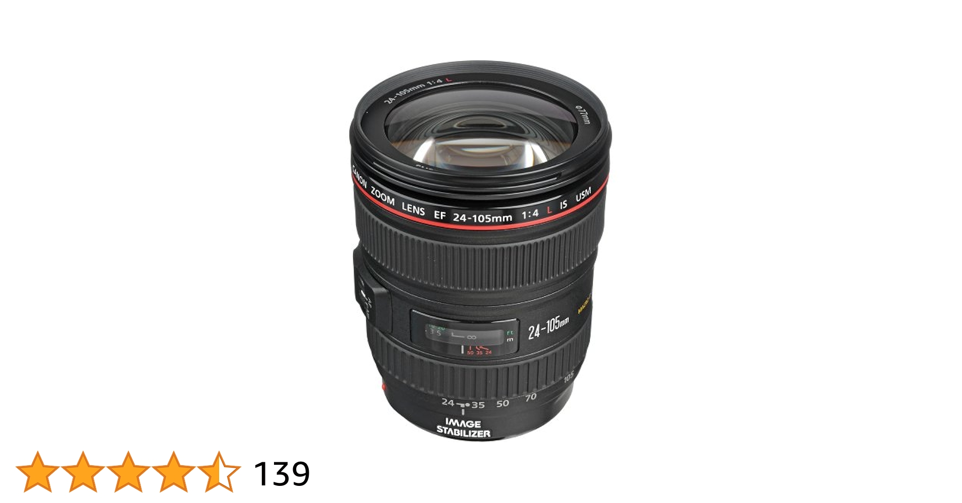 Canon 0344B006 24-105 mm f/4-22 Standard-Zoom Lens for EF