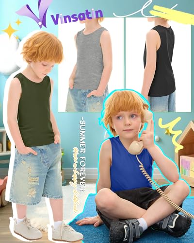 Image of 4 Pack Toddler Boys Cotton Tank Tops