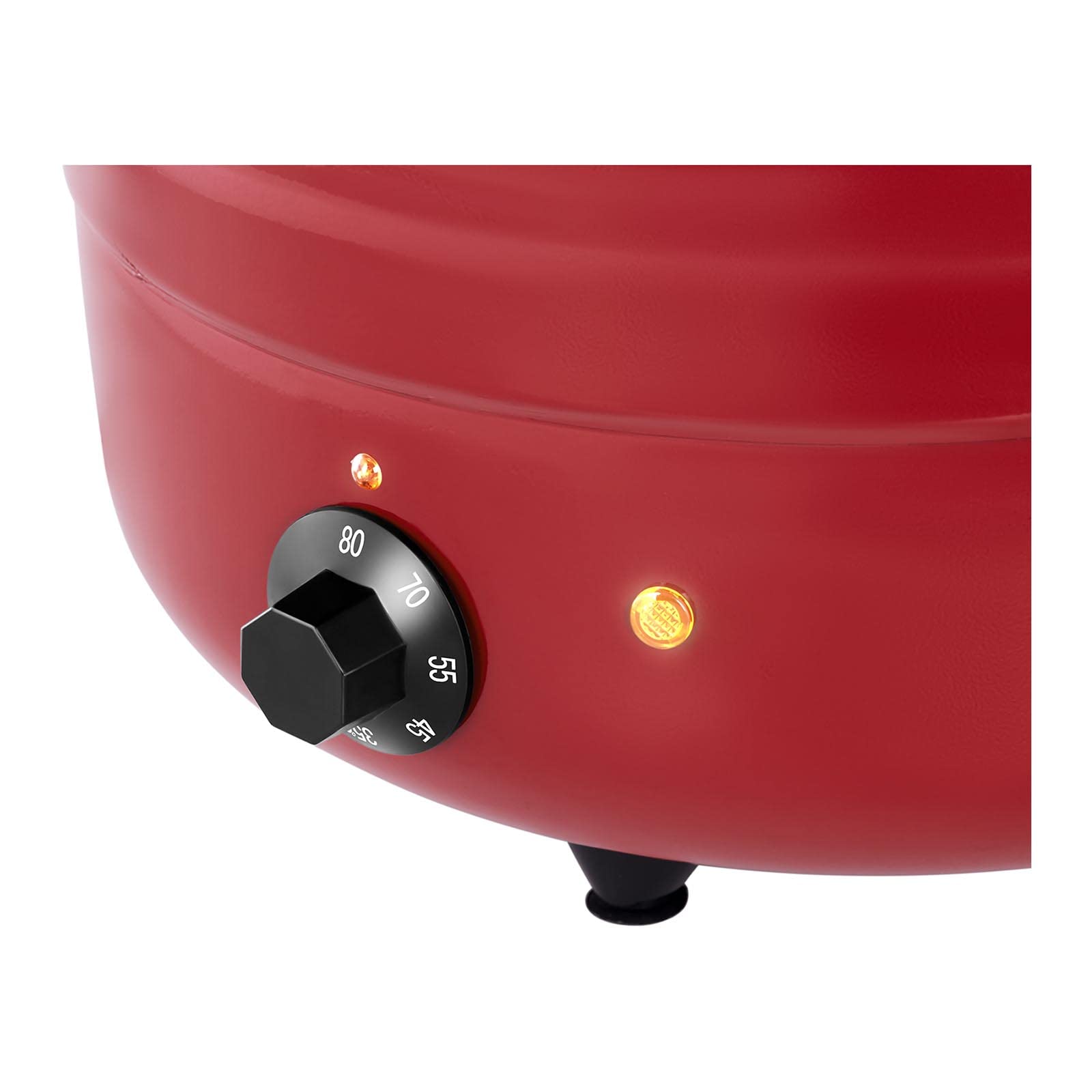 Royal Catering RCST-9404 Soupi?re Électrique Professionnelle Pro (400 W, 10 l, 35-80 °C, Rouge, Acier & Acier inoxydable)