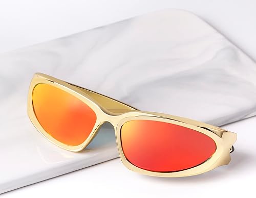 Miniatura 3 de ADE WU Gafas de sol de moda envolventes para mujeres y hombres, gafas de sol deportivas y2k de moda, gafas de sol futuristas