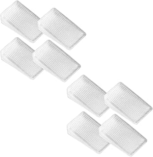 DOITOOL Toilet Leveling Shims 8pcs Plastic Clear Table Shims Leveling Shims Adjustable Blocks Furniture Shims Wedges Appliance Shims 5X3X1CM Furniture Levelers