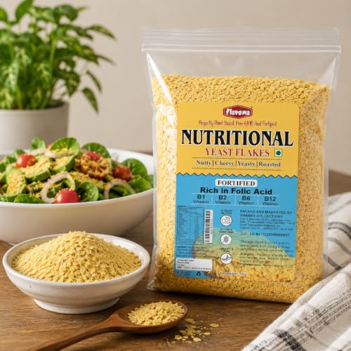 Image of Flavoma Nutritional FORTIFIED Yeast Flakes 1kg | Gluten-Free, Vegan Cheese Flavor | Plant Based Seasoning for Cooking, Baking, and Snacks