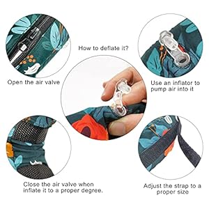 Protective Inflatable Collar for Dogs and Cats – Soft Pet Recovery Collar Does Not Block Vision, Prevents Pets from Touching Stitches, Wounds and Rashes (Floral, L)