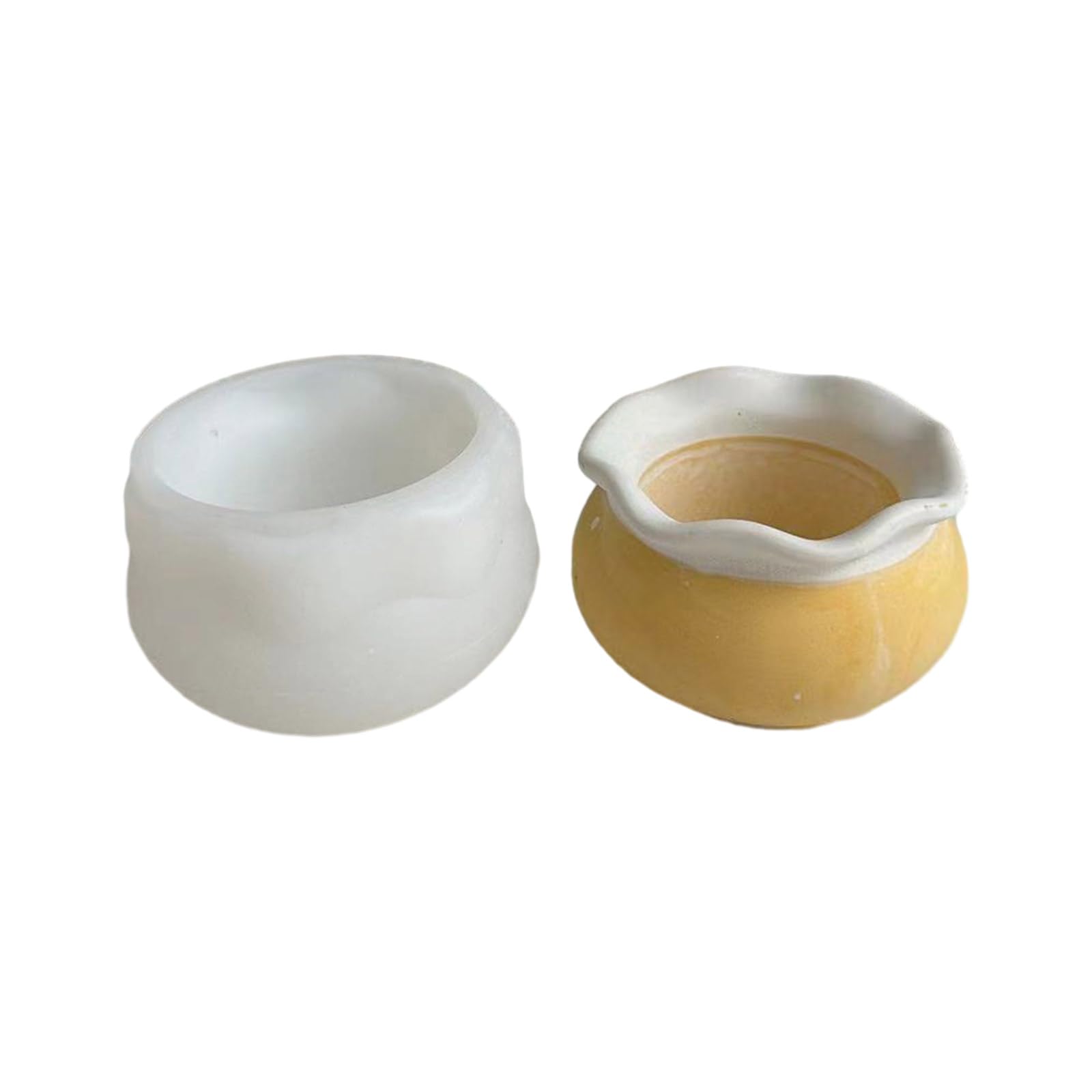 NEWFT Silicone Mold for Handmade Fish Organizers Cement Candle Cup Resin Jar Mould Jewelry Storage Box Crafts