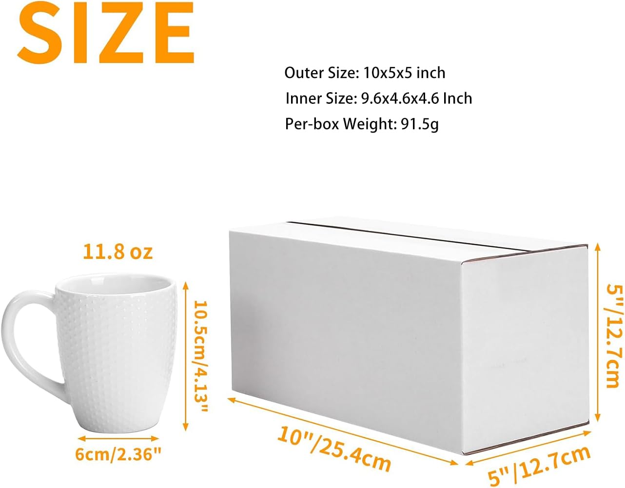 PETAFLOP Lot de 25 petites boîtes d'expédition en carton blanc pour emballage, courrier, affaires, bricolage - 25,4 x 12,7 x 12,7 cm