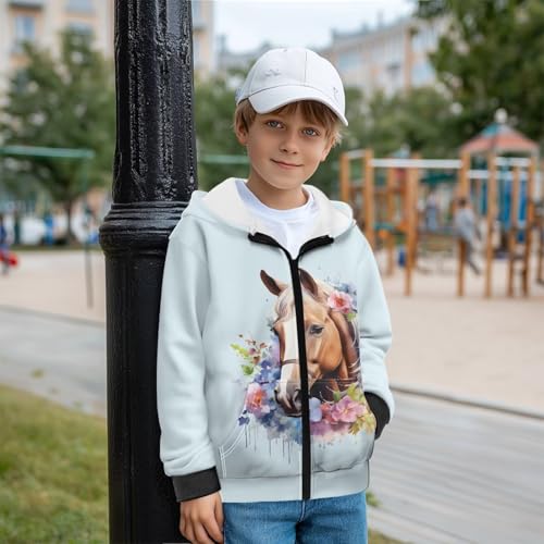 Dolyues Boys Hoodie Fleece Pullover Athletic Sweatshirt with Kangaroo Pockets for Sport Size S-XL3