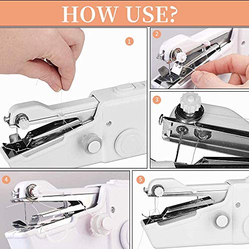 image for Cobiz Handheld Sewing Machine，Mini Portable Electric Stitching Machi