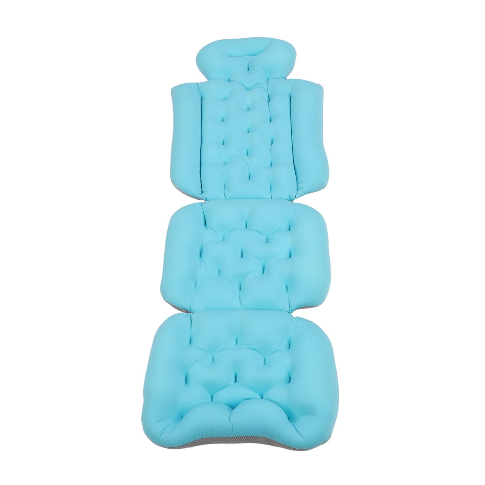 Naroote Almohada de Baño de Cuerpo Completo, Diseño Ergonómico, Evita Resbalones, Cojín de Bañera Lavable Desmontable para Adultos, SPA (Blue)