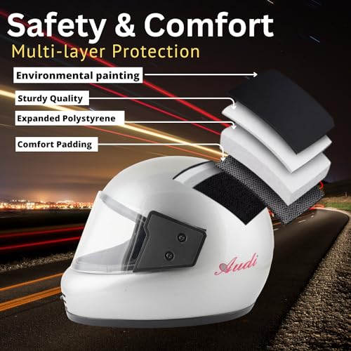 Image of Sage Square Audi Full Face Clear Visor Helmet | ISI Certified | High Standard Safety | Extra Comfort & Stylish