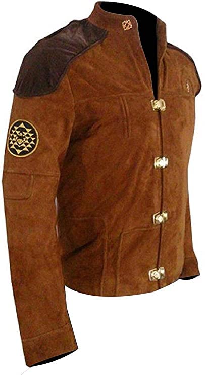 Men's Warriors Viper Pilot Battlestar Galactica Jacket Brown Real Suede Leather Jacket2