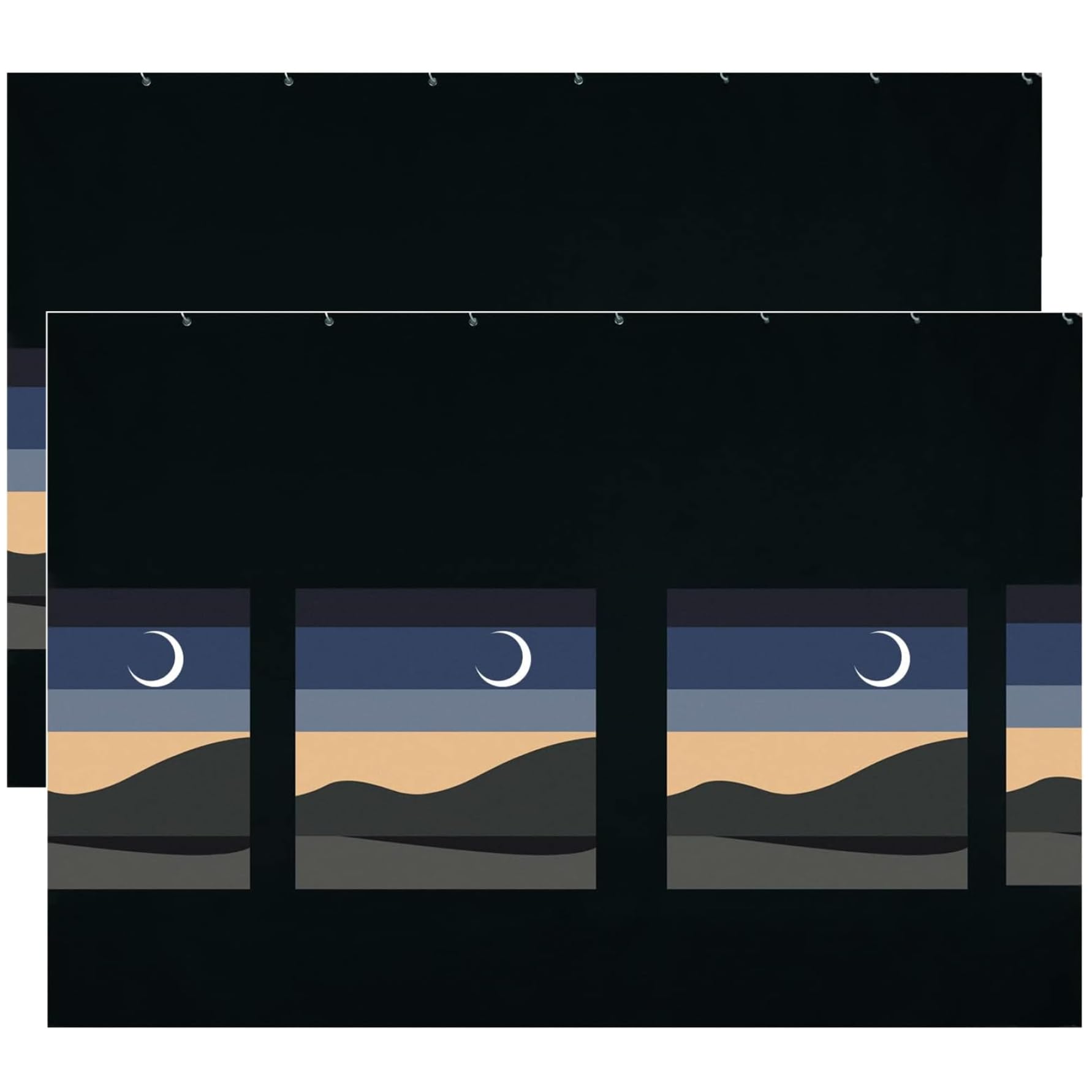 Rideaux de lit superposé occultants lune 79x59 avec œillets couverture intimité lit mezzanine
