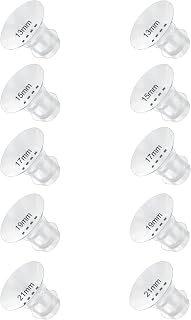 10PCS Flange Inserts 13/15/17/19/21mm,Compatible with Momcozy S12 Pro/M5/S9 Pro Hands-Free Breast Pump,Use for Medela/Spectra/Elvie/Willow/TSRETE/kmaier 24mm Shields/Flanges,Reduce 24mm to Other Size