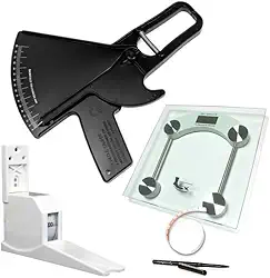 Adipômetro Plicômetro Clínico + Trena corporal + Lápis de marcação + Balança + Estadiômetro