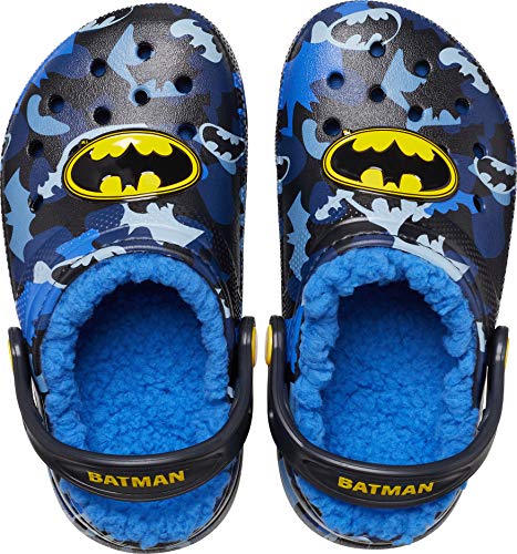 Crocs Kids' Classic Lined Batman Clog | Kids' Slippers, Navy, 9 Toddler #TOP3