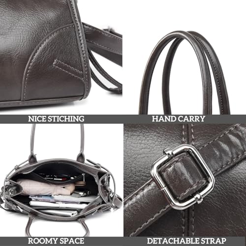 Shoulder Purse PU Leather Handbag for Women Top Handle Bag Satchel Purses3