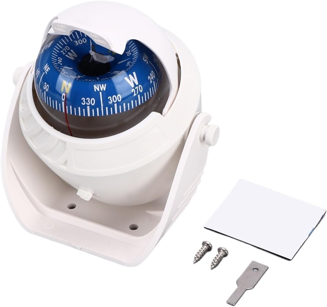 Marine Boat Navigation Compass Magnetic Declination Adjustment Night Lighting Dash Mount for Cars Ships Caravans