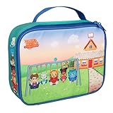 Daniel Tiger's Neighborhood Insulated Lunch Sleeve - Reusable Heavy Duty Tote Bag w Mesh Pocket - Swing with Friends