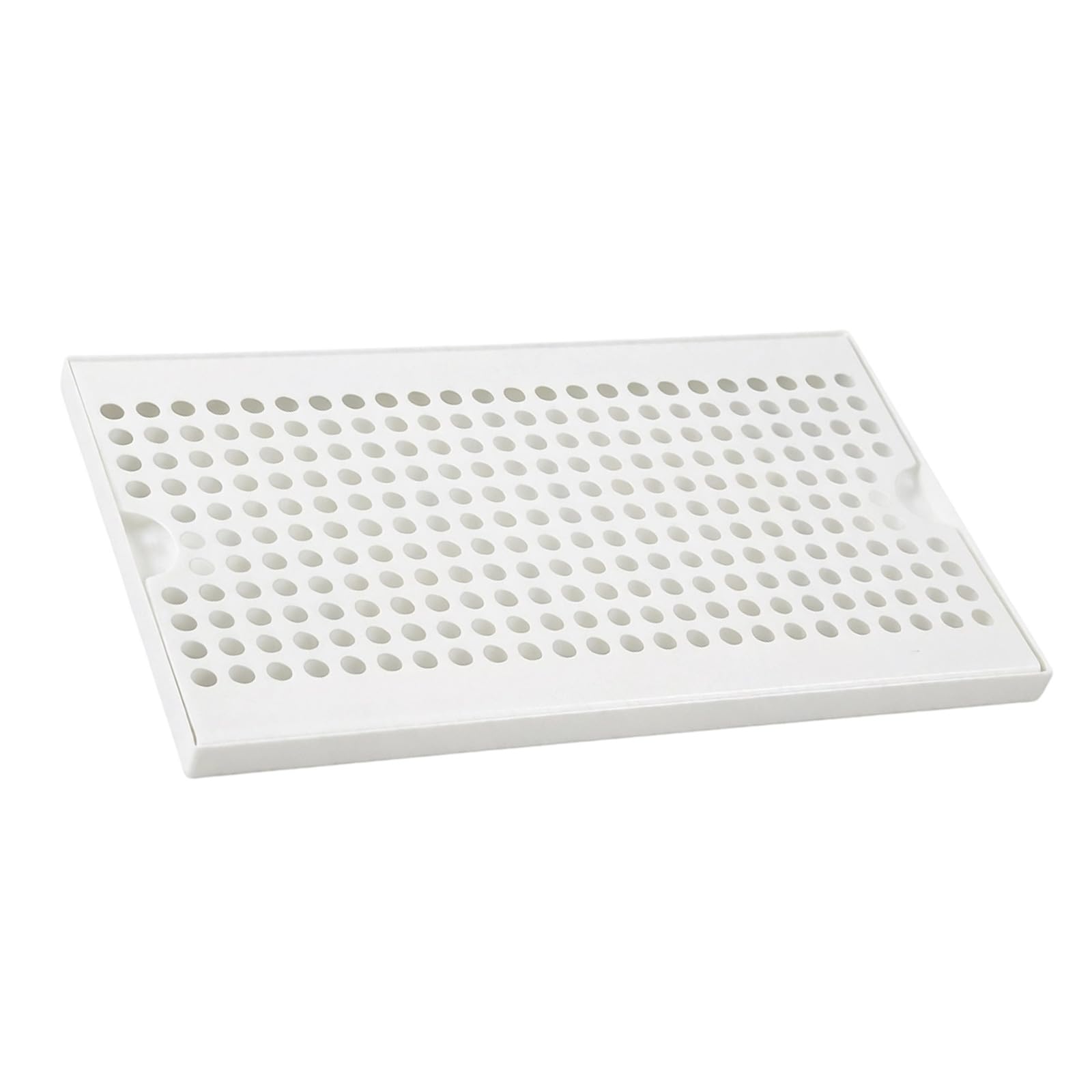 Stainless Steel Drip Tray for Glassware, Rectangular Countertop Drain Board with Perforated Surfaces for Cafe Service Drink Mat