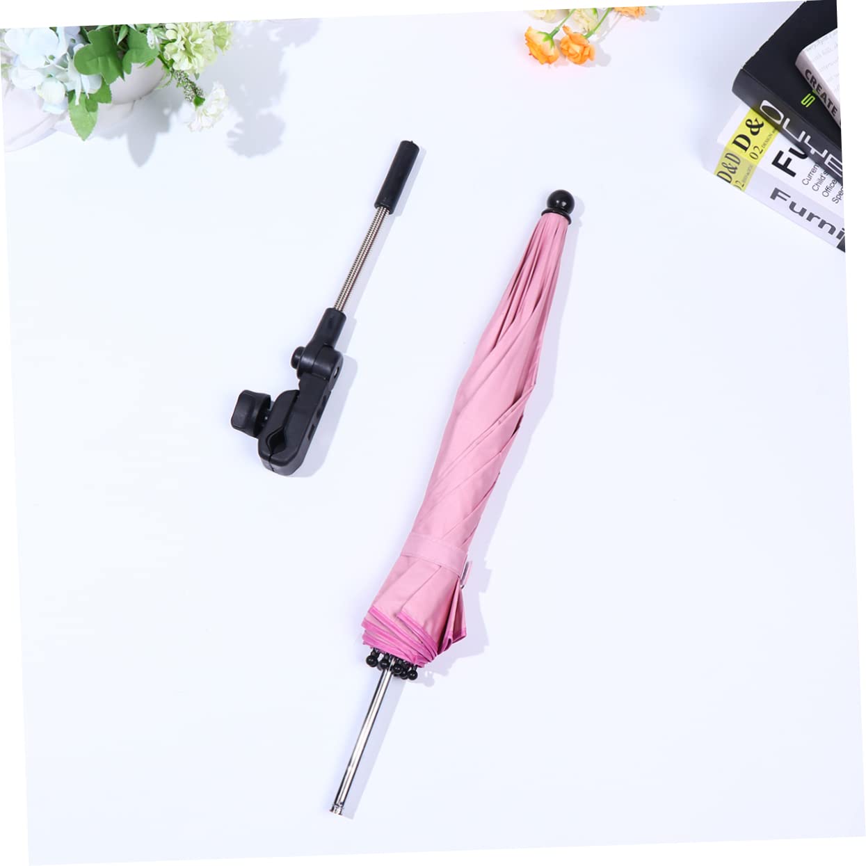 Multifunctional Cart Umbrella UV Protection Stroller Shade Easy Install Durable Design for Outdoor Use Keeps Your Pink