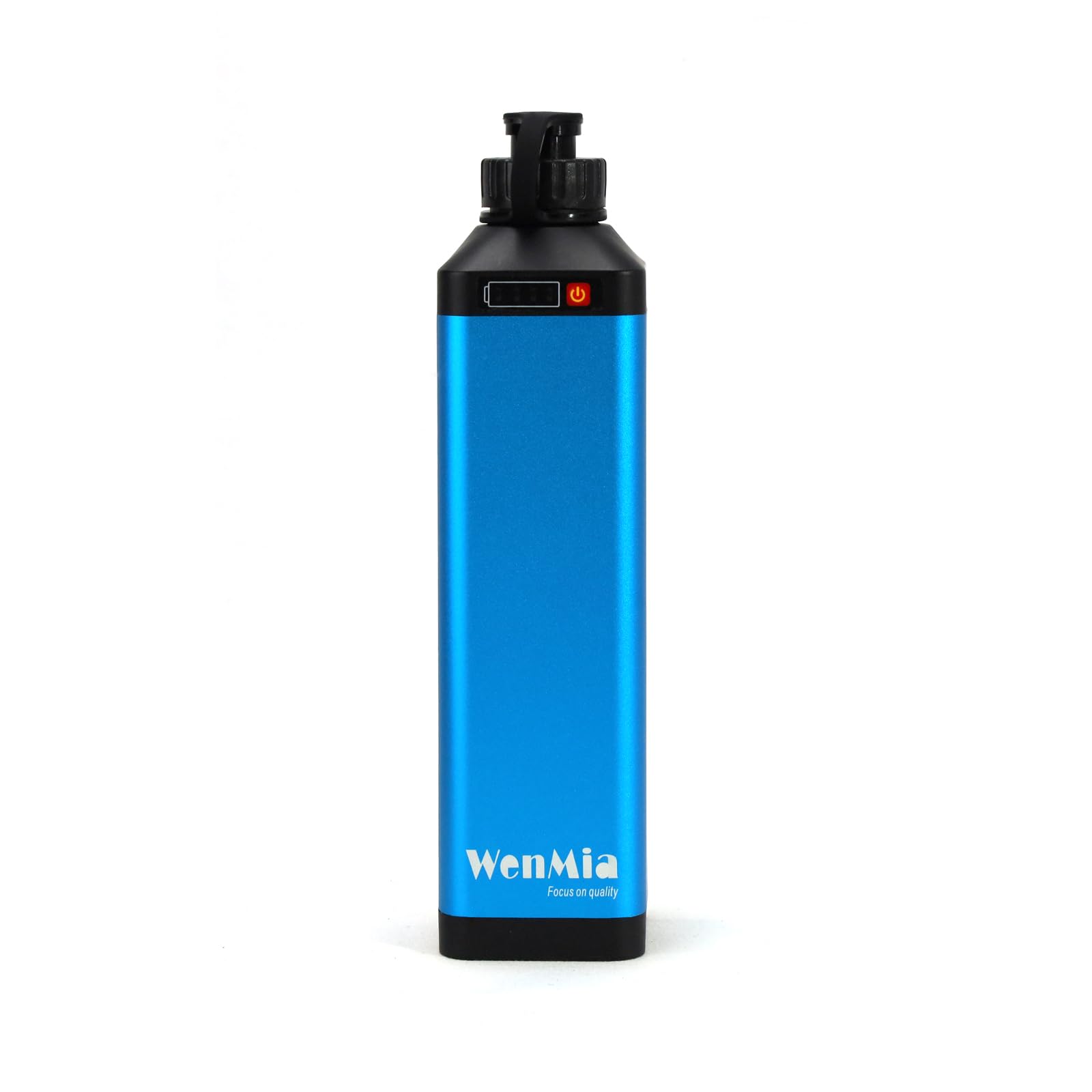 WenMia 14.8V Super Mini Electric Fishing Reel Battery IP68 Waterproof Aerospace Aluminum Body Compatible for Daiwa and Portable Design (Includes Quick Charger + 0.4m/1.5m Cable) (10000mAh)