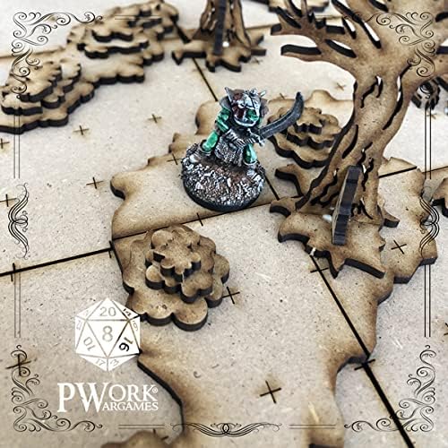 PWORK WARGAMES The Forest - 3D Tactical Maps Rpg Fantasy Dungeon Tiles - 3D Modular MDF 3mm Tactical Maps - Image 3