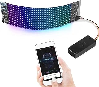 Bluetooth Programmable Mini Rgb Flexible Led Module 16 * 32 Pixel Display Matrix Logo Android Ios Application Control Backpack Car Indoor Store Led Screen (Rgb Multi-color)