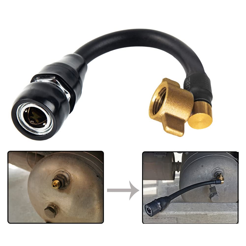 Conector de Entrada de Aire del Tanque de Aire del CamióN de 60CM Tubo de ConexióN CamióN Remolque Tanque de Aire CamióN Colector de Polvo NeumáTico