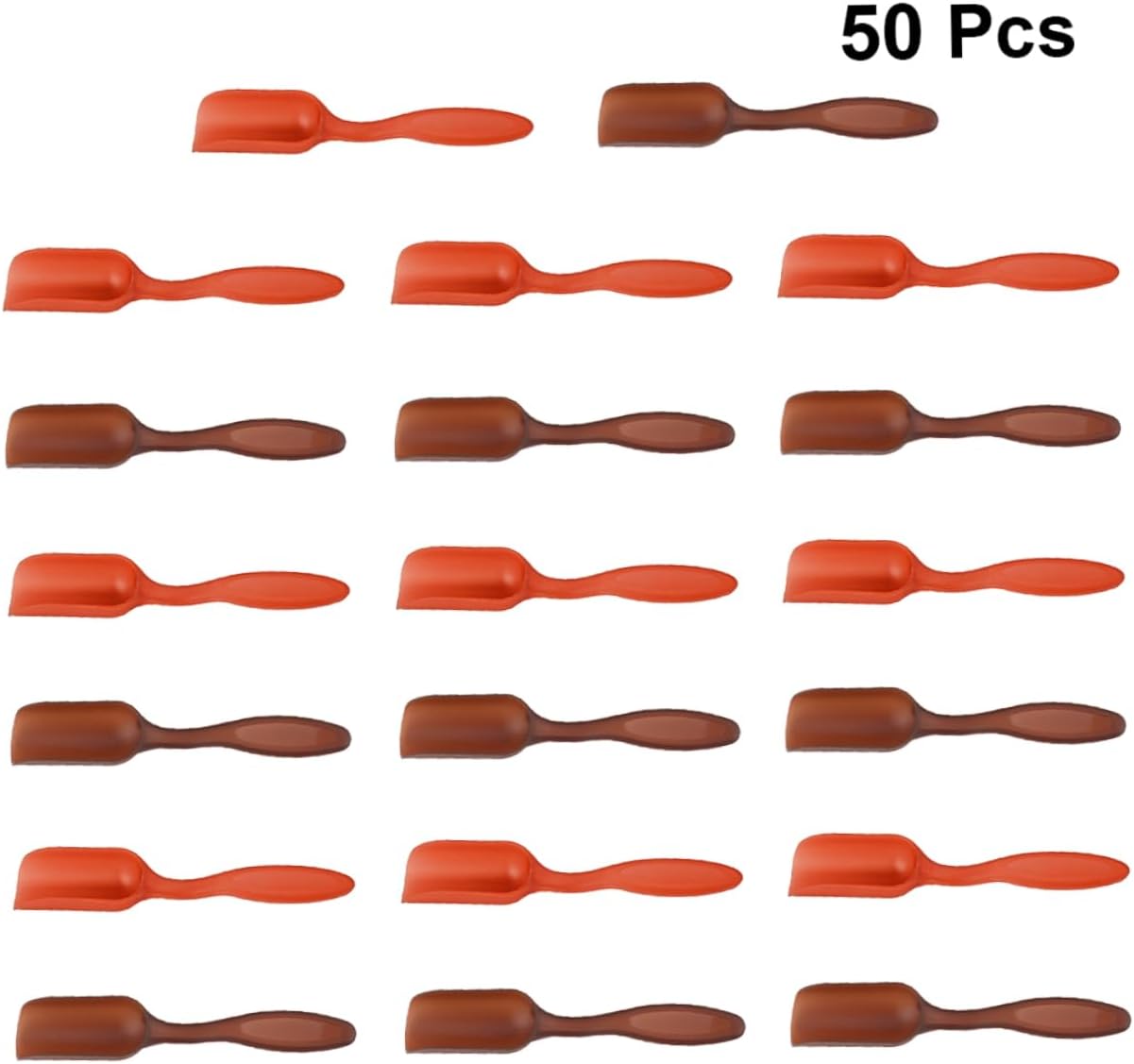 50-Pack Plastic Tea Spoons Lightweight Tea Scoops for Home and Office Use Random Color