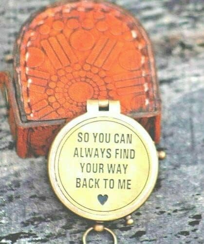Brújula vintage personalizada para camping y senderismo miniatura 2