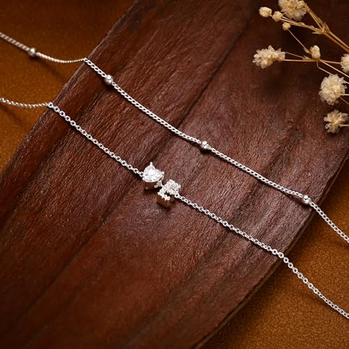 Image of NECOCY Initial Heart Diamond Anklets for Women Waterproof, Non Tarnish 14k Gold Plated Letter Ankle Bracelets Dainty, Summer Beach Bikini Jewelry Gifts for Women