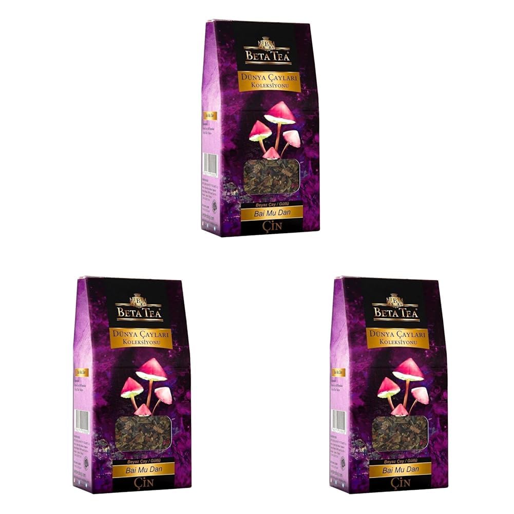 Beta Bai Mu Dan Gül Yapraklı Beyaz Çay 50 gr (3 paketi)