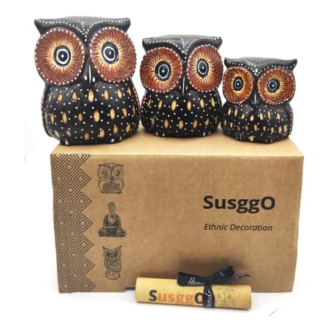 SusggO Set 3 Buhos Decorativos Madera Cover